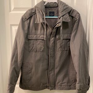 Faded Glory Men’s Grey Hooded Coat XL